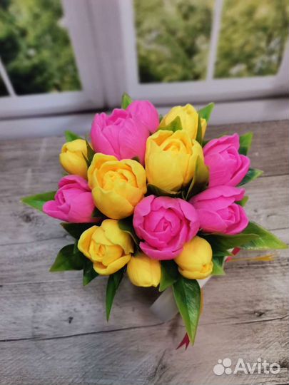 Букет тюльпанов из мыла