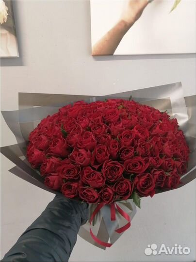 101 роза, цветы, букеты, доставка в Стерлитамаке