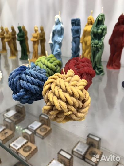 Свечи восковые цветные