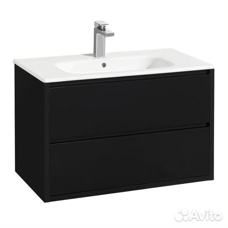 Тумба с раковиной 1A2267K1RN950 Римини 80 NEW чер