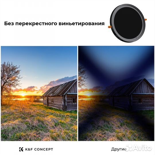 Светофильтр K&F Concept 62mm Nano-D CPL + Variable ND2-ND32