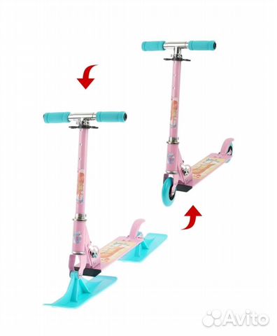 Самокат снегокат 2 в 1