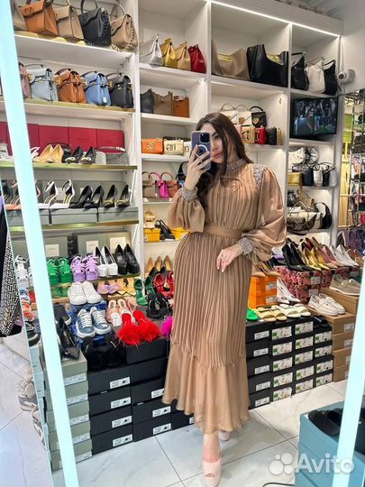 Платье длинное шелк