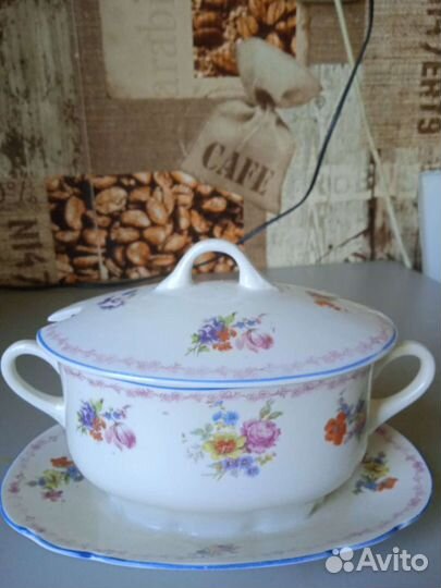 Посуда раритет, соусница целиковая Длина 21см