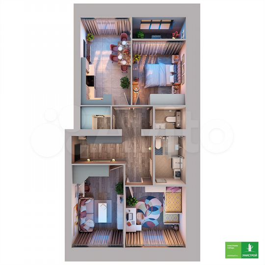 3-к. квартира, 75,6 м², 9/11 эт.