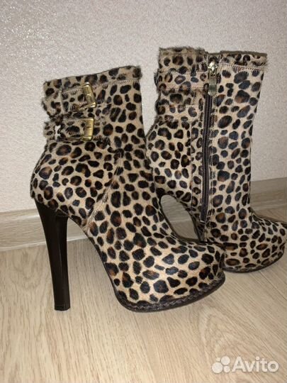 Зимние ботильоны из натуральной кожи