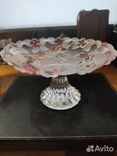 Конфетница из чешского стекла