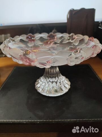 Конфетница из чешского стекла