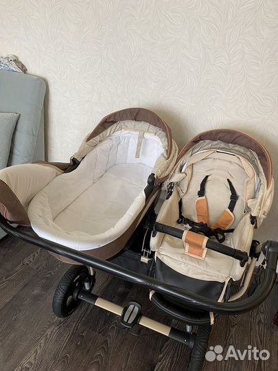 Коляска для двойни indigo duo 18