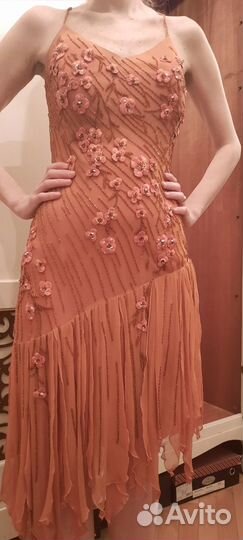 Вечернее шелковое платье