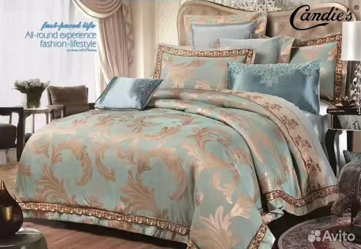 Комплект постельного белья сатин жакард турция
