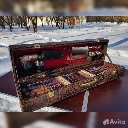 Набор шампуров подарочный