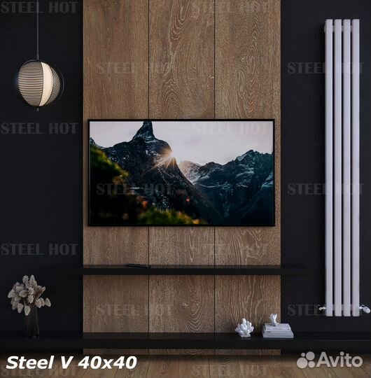 Вертикальный дизайнерский радиатор Steel-Hot от пр