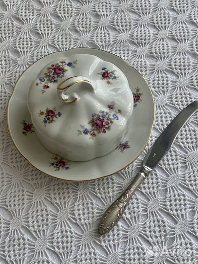 Масленка Chodziez польский фарфор 60-е гг