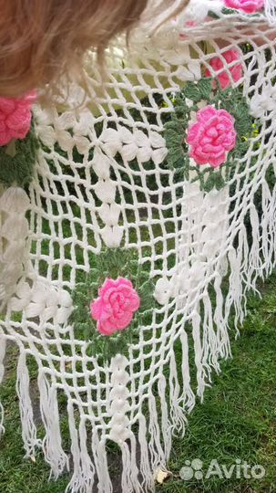 Шаль ручная работа, накидка