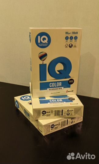 Бумага офисная А4 IQ color 160 гр. Лимонно-желтая