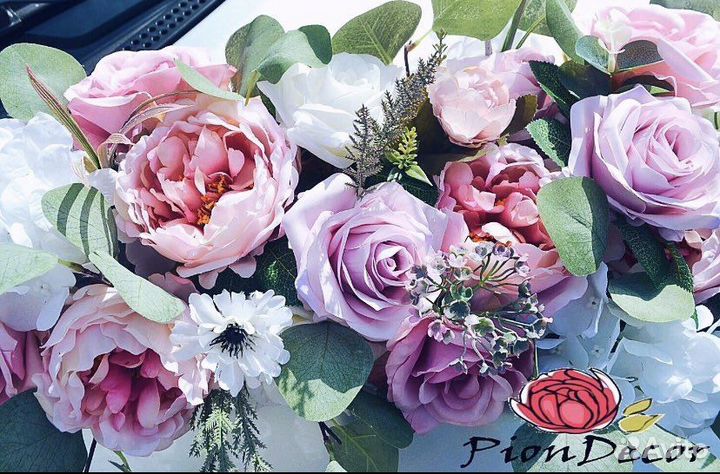 Свадебные украшения на машину