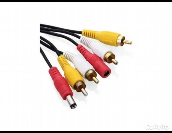 Шнур для видеонаблюдения (2RCA+питание)