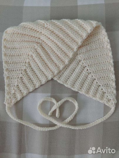 Чепчик косынка вязанный женский
