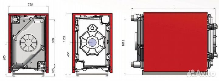 Котел чугунный, отопительный - 1300 (1511-Kw)