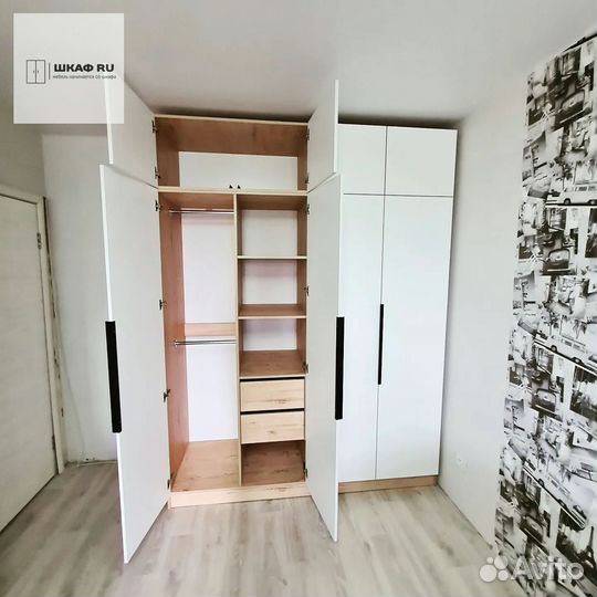 Шкаф распашной с фрезеровкой