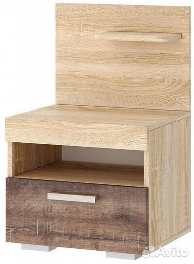 Тумба прикроватная с задней стенкой и полкой
