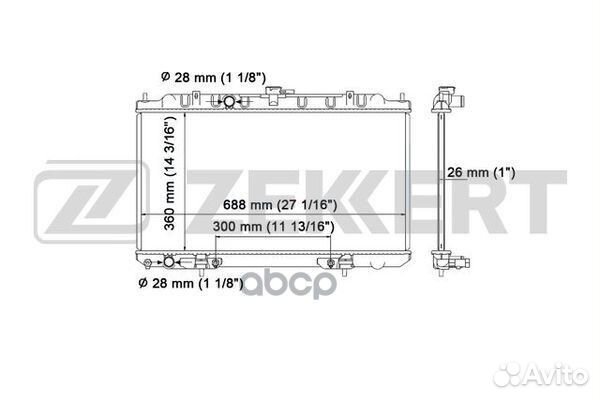 Радиатор охлаждения двигателя Nissan Almera (N16)