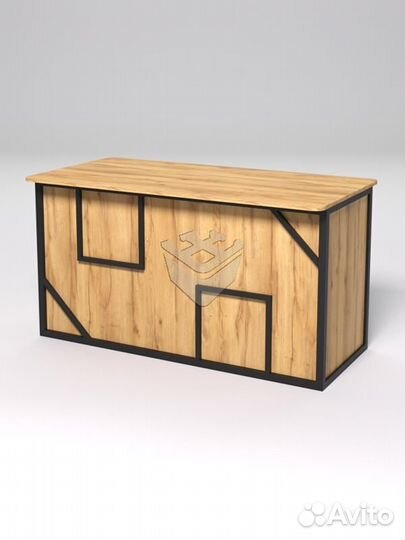 Стол рабочий офисный С-03А (закругленные торцы) &q