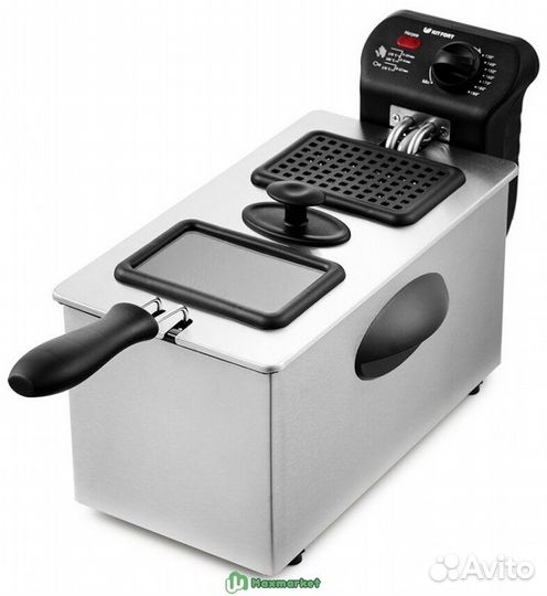 Фритюрница Kitfort кт-2023 черный серебристый