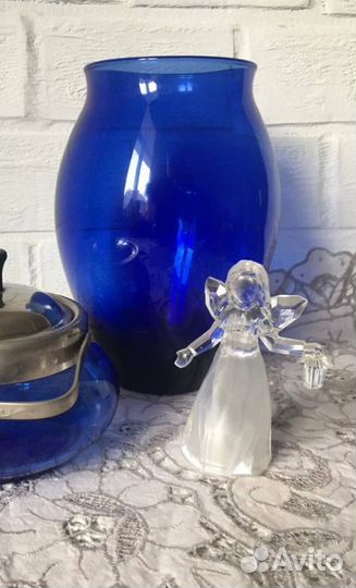 Вазы и графин цветное стекло