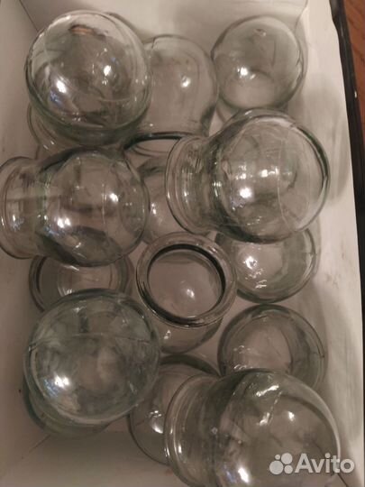 Банки для массажа медицинские стеклянные