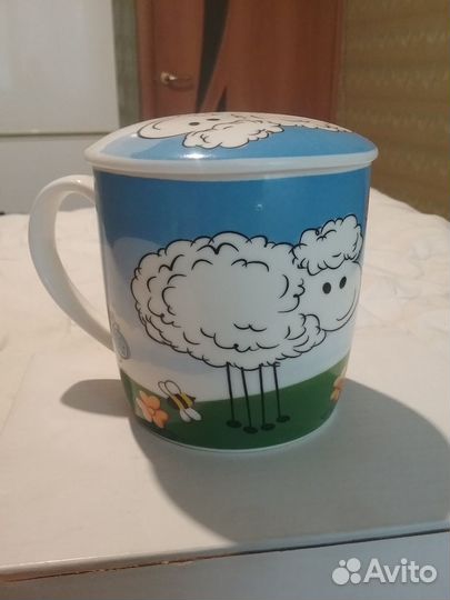 Кружка чайная с крышкой