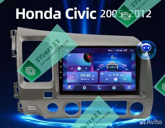 Магнитола Android Honda Civic экран 9
