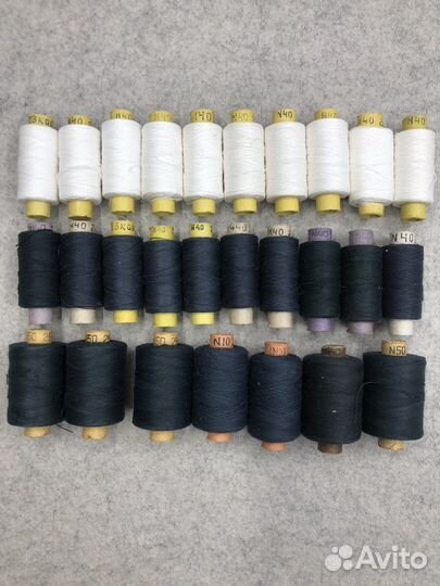 Нитки белые хлопковые советские