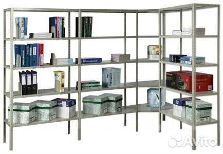 Металлический стеллаж для офисов и магазина
