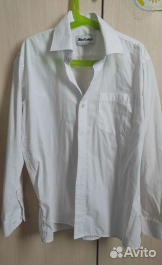 Рубашка белая для мальчика 146