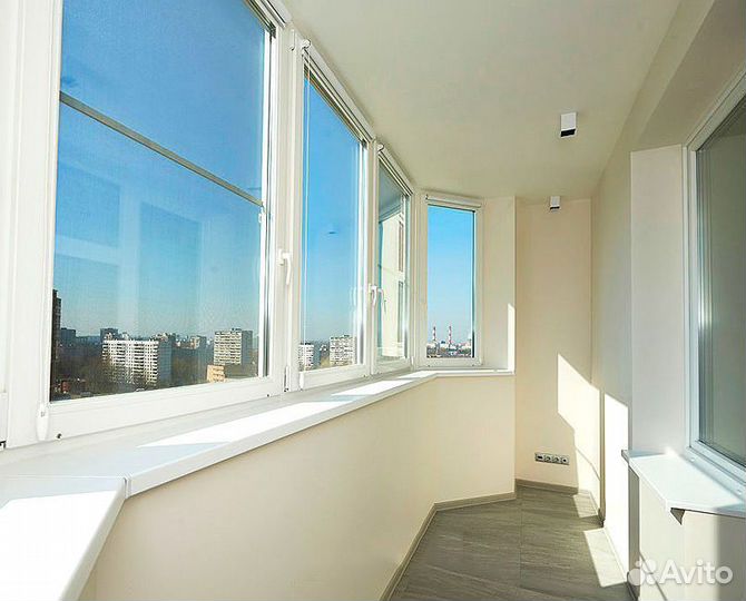 Остекление балконов раздвижное