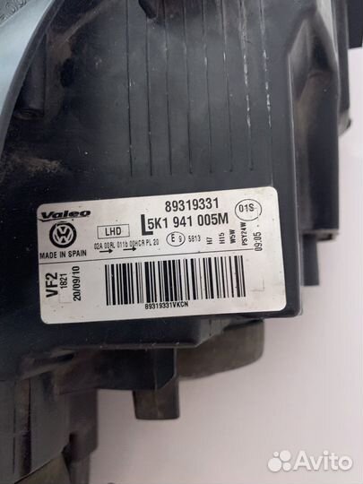 Передние фары Volkswagen Golf Mk6 2010