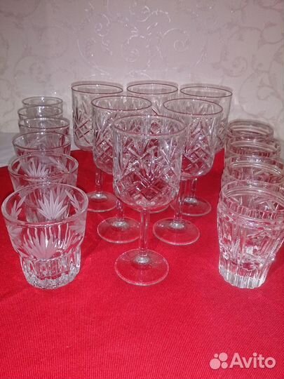 Набор для виски Хрусталь Чехия Блюдо Рюмки