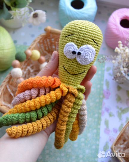 Игрушка для новорождённых Осьминог