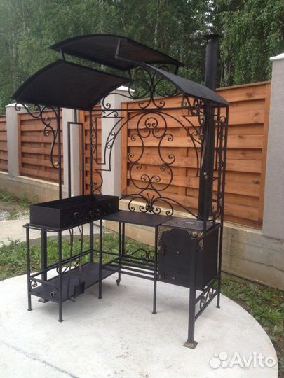 Мангал с крышей