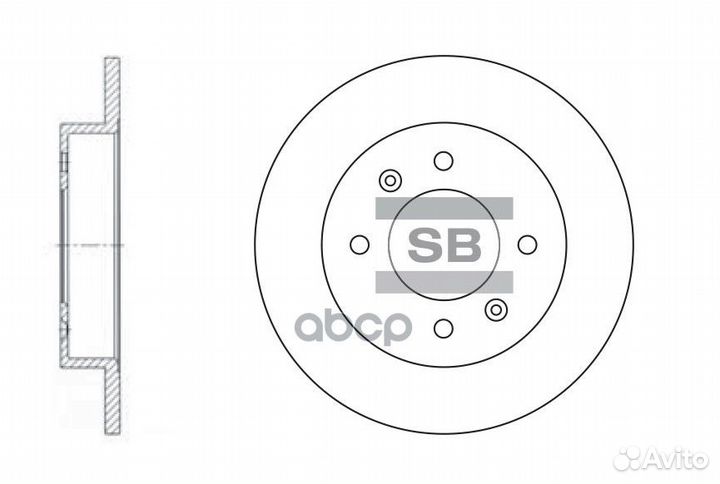 Диск тормозной hyundai lantra 90- sd1017 Sangsi