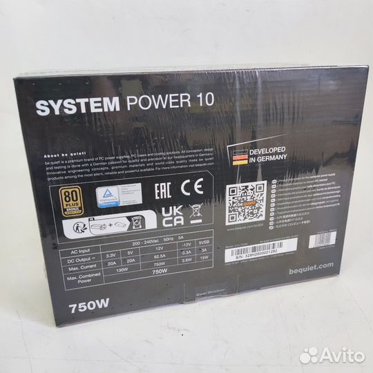 Блок питания be quiet System Power 10 750W / ATX 2