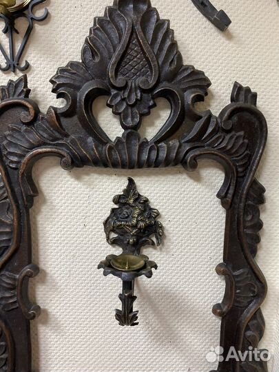 Старинный подсвечник бронза