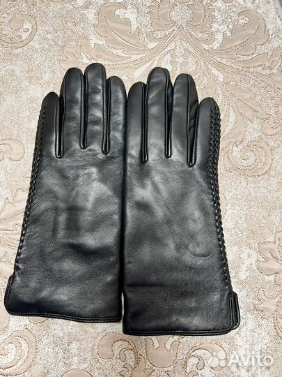 Перчатки женские кожаные