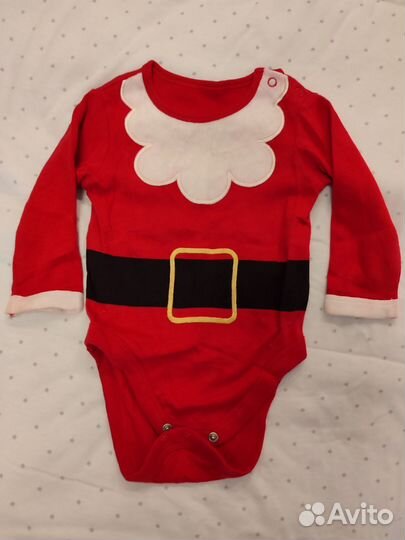 Новогодний костюм 74 снеговик и дед мороз