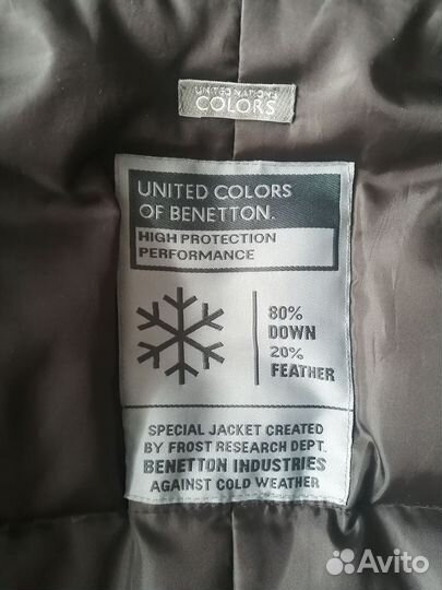 Куртка пуховик benetton 44