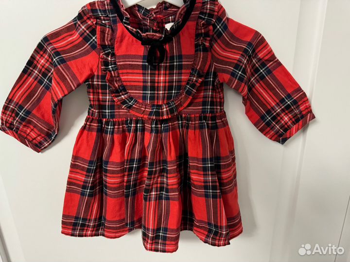 Платье в клеточку Next 6-9 месяцев