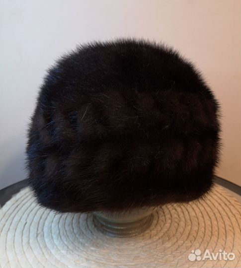 Шапка из норки женская с узором на доставке