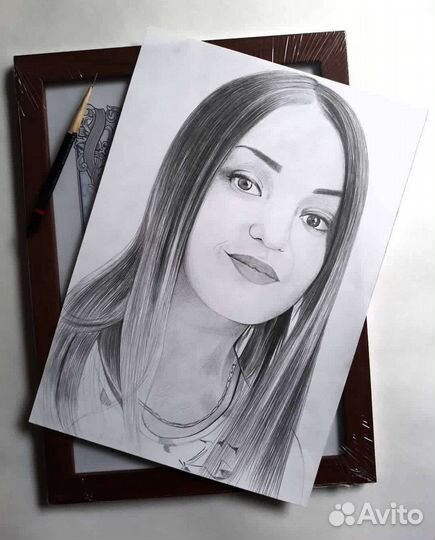 Портрет по фото карандашом